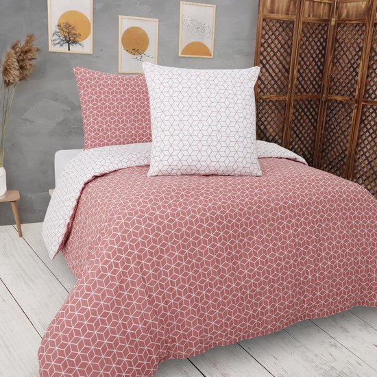 Unyqoos® Beddengoedset Donkeroranje 135 x 200 cm met Kussensloop, Oeko-Tex Gecertificeerd