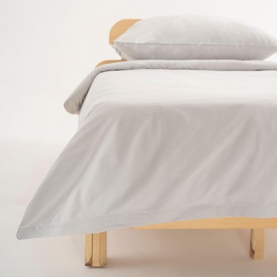 Unyqoos® Ademend lichtgrijs dekbedovertrek met kussensloop voor ultiem comfort