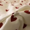 Unyqoos® Charmant Kinderbeddengoed met Rode Hartjesmotief voor Meisjes, Inclusief Kussensloop en Dekbedovertrek