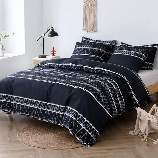 550x550-12833.jpg Unyqoos® Stijlvolle microvezel dekbedovertrekset met bohemian ontwerp en bijpassende kussenslopen