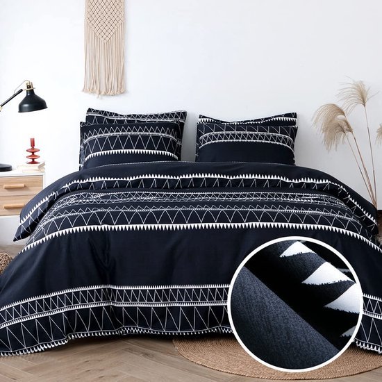 550x550-12834.jpg Unyqoos® Stijlvolle microvezel dekbedovertrekset met bohemian ontwerp en bijpassende kussenslopen