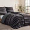 Unyqoos® Comfortabele en ademende beddengoedset met strepenpatroon en ritssluiting