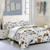 Unyqoos® Kinderdekbedovertrekset met Bouwvoertuigenprint Inclusief Kussenslopen