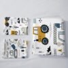 Unyqoos® Kinderdekbedovertrekset met Bouwvoertuigenprint Inclusief Kussenslopen