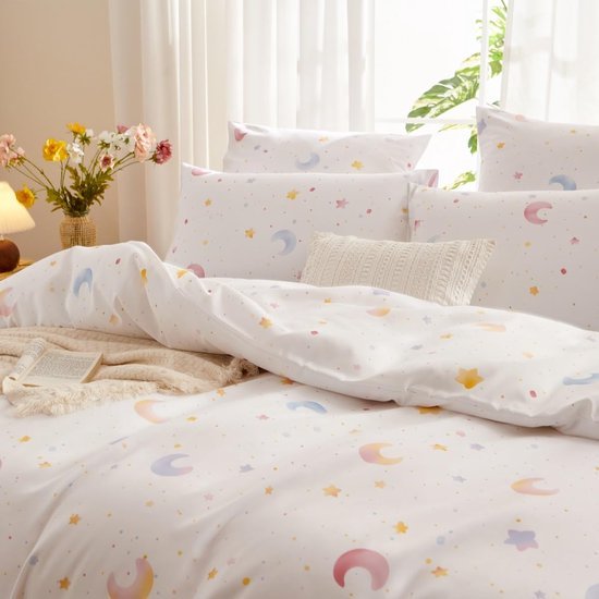 550x550-12915.jpg Unyqoos® Zacht en ademend kinderbeddengoed met sterrenpatroon en ritssluiting