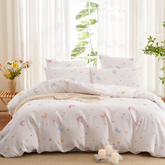 550x550-12916.jpg Unyqoos® Zacht en ademend kinderbeddengoed met sterrenpatroon en ritssluiting