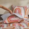 Unyqoos® Geometrisch Bedrukt Dekbedovertrek van Microvezel voor Koel en Comfortabel Slapen