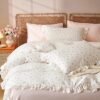 550x550-12972.jpg Unyqoos® Luxueus katoenen mousseline beddengoed met romantische ruches in roze en wit