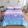 Unyqoos® Blauw-Paarse Beddengoedset met Rits voor Kinderen en Volwassenen