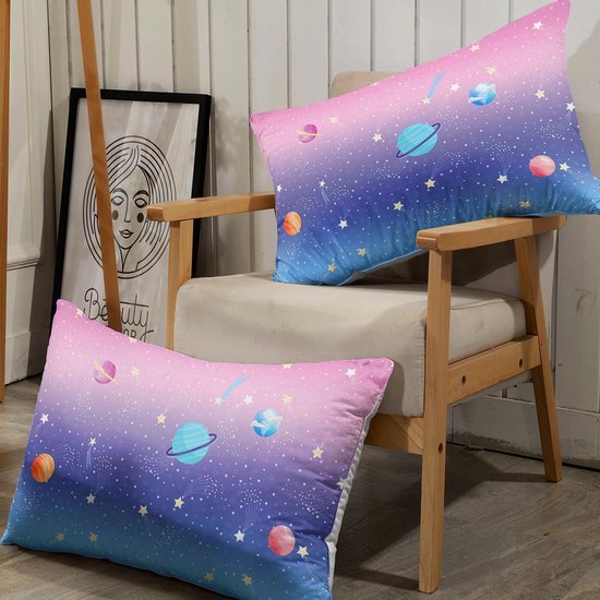 Unyqoos® Blauw-Paarse Beddengoedset met Rits voor Kinderen en Volwassenen