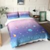 Unyqoos® Blauw-Paarse Beddengoedset met Rits voor Kinderen en Volwassenen