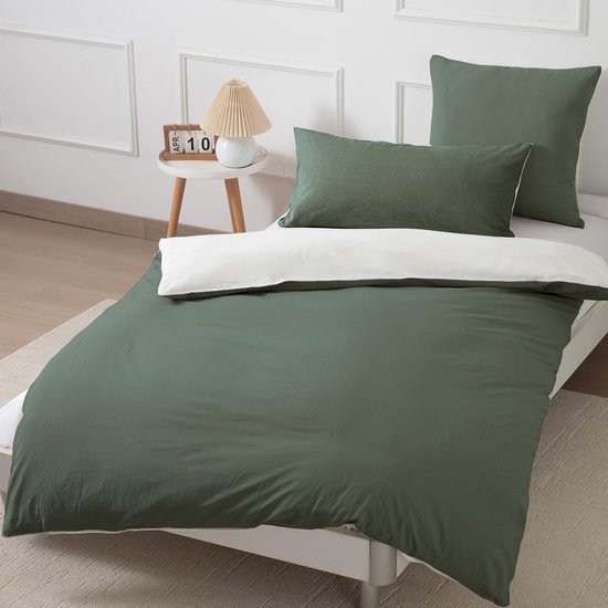 550x550-12984.jpg Unyqoos® Stijlvolle en Comfortabele Beddengoedset van Gewassen Katoen met Ritssluiting