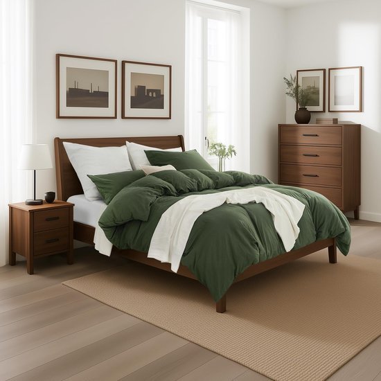 Unyqoos® Beddengoed Set voor Zomernachten - 4-Delig, Voorgewassen Microvezel en Katoenmix met Ritssluiting