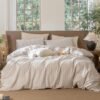 Unyqoos® Comfortabele en ademende katoenen beddengoedset met ritssluiting en kussenslopen