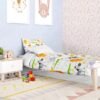 Unyqoos® Levendig Kinderbeddengoed Set met Safari Dierenprint en Ritssluiting voor Jongens, 100 x 135 cm