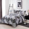 Unyqoos® Elegante Patchwork Quilt Sprei Set met Bloemenpatroon en Kussenslopen voor Luxe Slaapcomfort