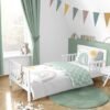 Unyqoos® Kinderbeddengoedset Regenboog en Zon, 100% Katoen, Geschikt voor Meisjes en Jongens, Inclusief Kussensloop