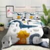 Unyqoos® Luxe vier seizoenen dekbedset met dinosaurusmotief voor kinderen en volwassenen