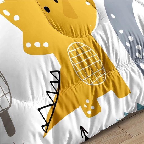 Unyqoos® Luxe vier seizoenen dekbedset met dinosaurusmotief voor kinderen en volwassenen