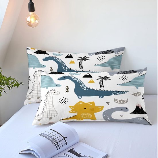 Unyqoos® Luxe vier seizoenen dekbedset met dinosaurusmotief voor kinderen en volwassenen