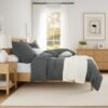 Unyqoos® Knuffelzachte grijze beddengoedset met microvezel dekbedovertrek en kussenslopen
