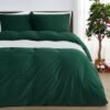 550x550-13144.jpg Unyqoos® Luxueus donkergroen dekbedovertrek van microvezel met kussenslopen