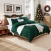 550x550-13149.jpg Unyqoos® Luxueus donkergroen dekbedovertrek van microvezel met kussenslopen