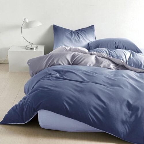 550x550-13158.jpg Unyqoos® Stijlvolle microvezel dekbedovertrekset in blauw met ritssluiting en kussensloop