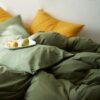 550x550-13172.jpg Unyqoos® Olijfgroene microvezel beddengoedset met ritssluiting en kussensloop