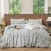 Unyqoos® Geruite katoenen beddengoedset 155x220 cm met ritssluiting voor allergievriendelijk comfort