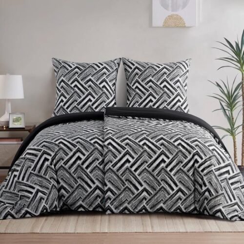 550x550-13217.jpg Unyqoos® Zachte en stijlvolle microvezel beddengoedset met geometrisch patroon