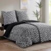 Unyqoos® Zachte en stijlvolle microvezel beddengoedset met geometrisch patroon