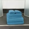 550x550-13253.jpg Unyqoos® Set van 6 Zachte en Absorberende Microvezel Handdoeken in Blauw voor Verschillende Toepassingen