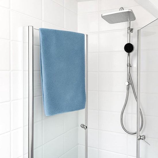 550x550-13256.jpg Unyqoos® Set van 6 Zachte en Absorberende Microvezel Handdoeken in Blauw voor Verschillende Toepassingen