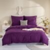 Unyqoos® Comfortabel en stijlvol paars met ritssluiting voor tweepersoonsbed