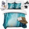 Unyqoos® Stijlvol marmer beddengoedset met 3D-print en zachte microvezel