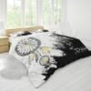 Unyqoos® Comfortabele Boho Beddengoedset met Veren en Bloemenpatroon voor Tweepersoonsbed