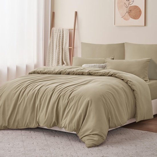 550x550-13321.jpg Unyqoos® Stijlvol en comfortabel 3-delig beddengoed in taupe voor elk seizoen