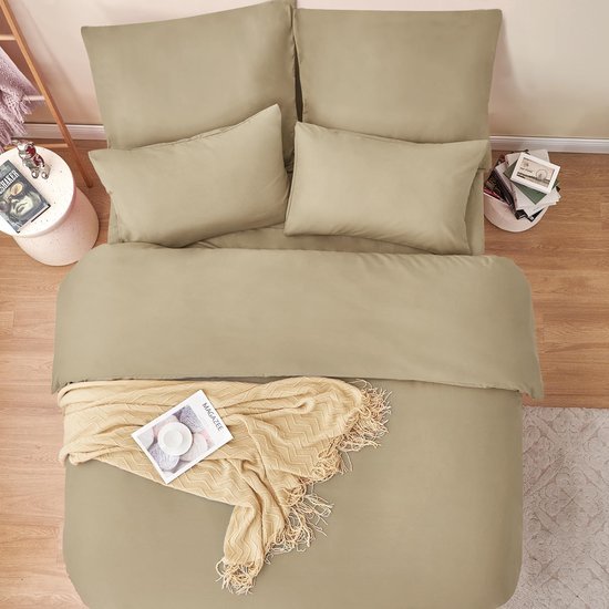 550x550-13325.jpg Unyqoos® Stijlvol en comfortabel 3-delig beddengoed in taupe voor elk seizoen