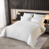 Unyqoos® Luxe hotelkwaliteit beddengoed set van katoen met damaststrepen en ritssluiting