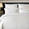 Unyqoos® Luxe hotelkwaliteit beddengoed set van katoen met damaststrepen en ritssluiting