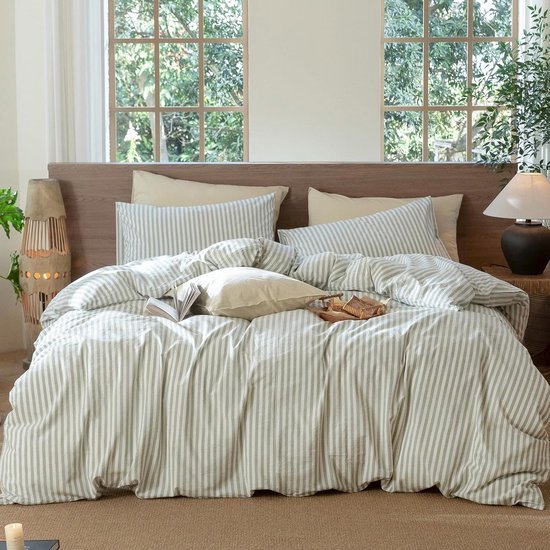 Unyqoos® Luxe katoenen beddengoedset met ritssluiting en allergievriendelijk ontwerp