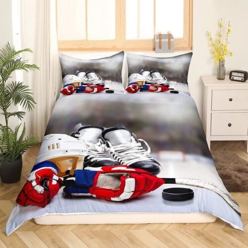 Unyqoos® Ijspret Beddengoedset met Sportief Thema voor Jongens en Meisjes in Diverse Maten