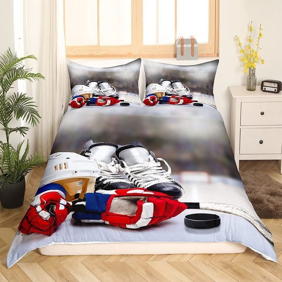 Unyqoos® Ijspret Beddengoedset met Sportief Thema voor Jongens en Meisjes in Diverse Maten