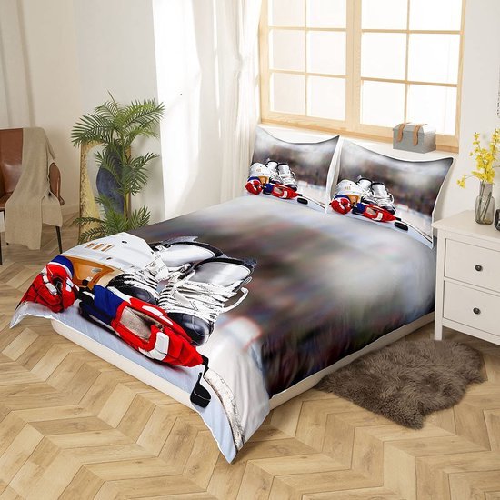 Unyqoos® Ijspret Beddengoedset met Sportief Thema voor Jongens en Meisjes in Diverse Maten