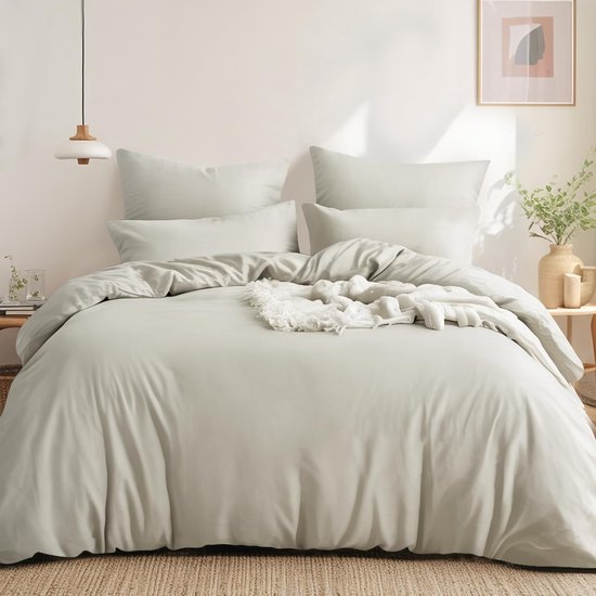 550x550-13456.jpg Unyqoos® Zachte en ademende katoenen dekbedovertrekset met ritssluiting 240 x 220 cm