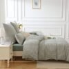 Unyqoos® Comfortabele katoenen dekbedovertrekset met geruit patroon en kussenslopen