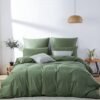 Unyqoos® Premium Katoenen Beddengoedset 220 x 240 cm met Elegante Donkergroene Afwerking voor Optimaal Comfort