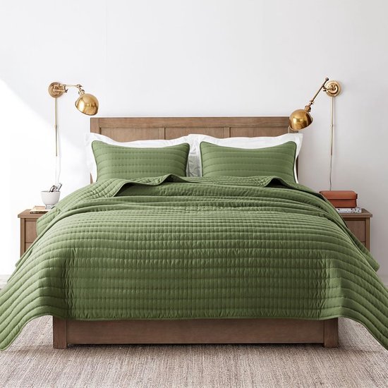 Unyqoos® Ultrazachte Grote Sprei van Microvezel voor Bed en Bank in Groen - 300 x 270 cm