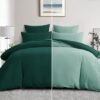 Unyqoos® Omkkeerbaar dekbedovertrek 200x200 cm in stijlvol donkergroen